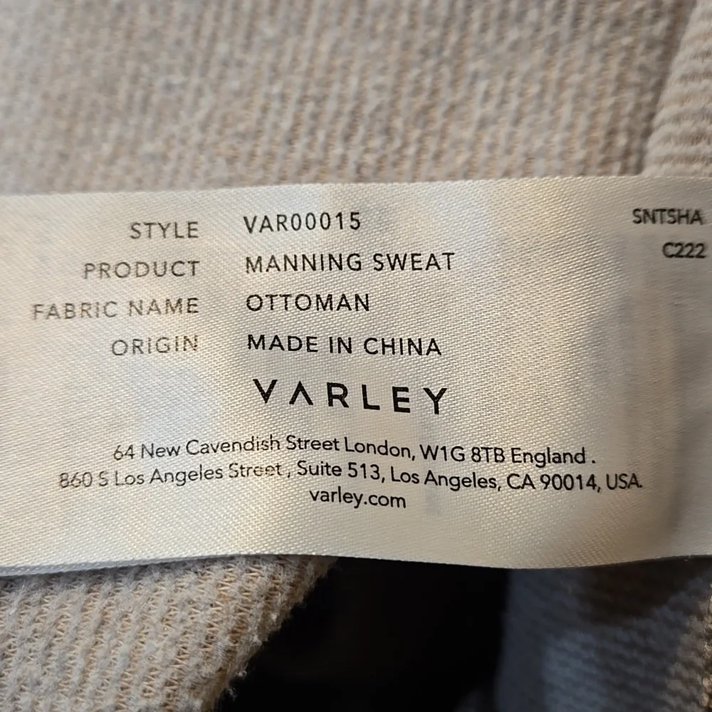 VARLEY Manning Sweat Raglan Pullover Sz Medium - Picture 12 of 14